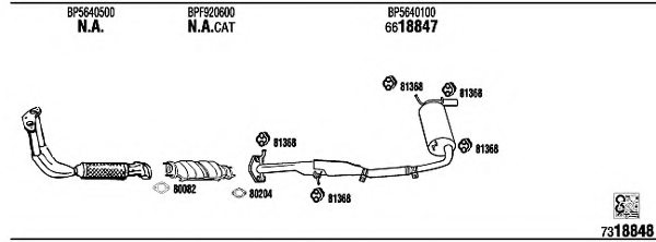 WALKER MA70401 Exhaust System